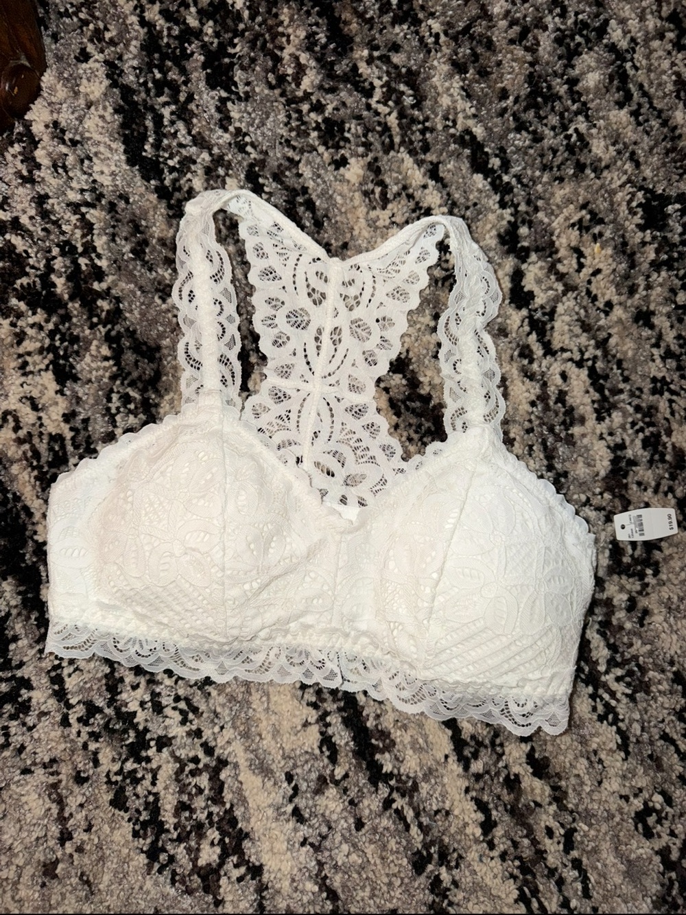 Maurices White Lace Racerback Bralette